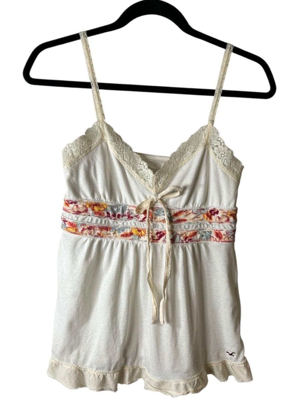Y2K Hollister Coquette Lace Babydoll Tank Fairy Floral Empire Waist M - Picture 7 of 15
